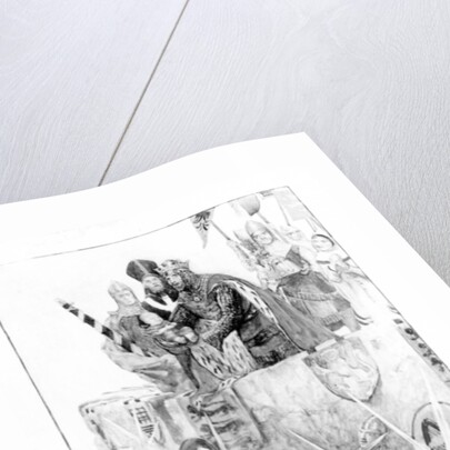 Edward I declaring his son Prince of Wales by English School