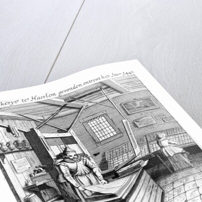 The Bindery of Laurens Janszoon Koster by Pieter Jansz (after) Saenredam