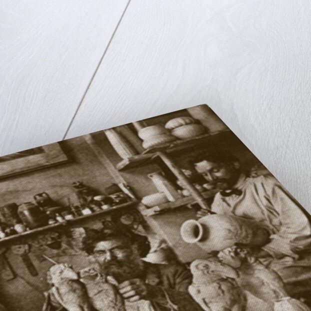 The Martin brothers in the studio at the Southall Pottery by English Photographer