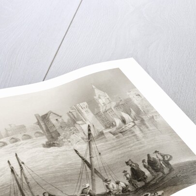 View of Galway from the Claddagh, County Galway, Ireland by William Henry Bartlett