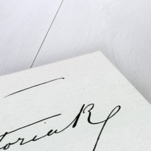 Signature of Queen Victoria (pen and ink on paper by Anonymous