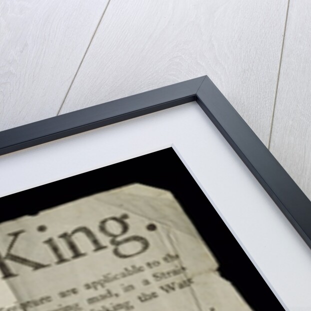 Broadsheet discussing the Madness of King George III, 1788 by English School