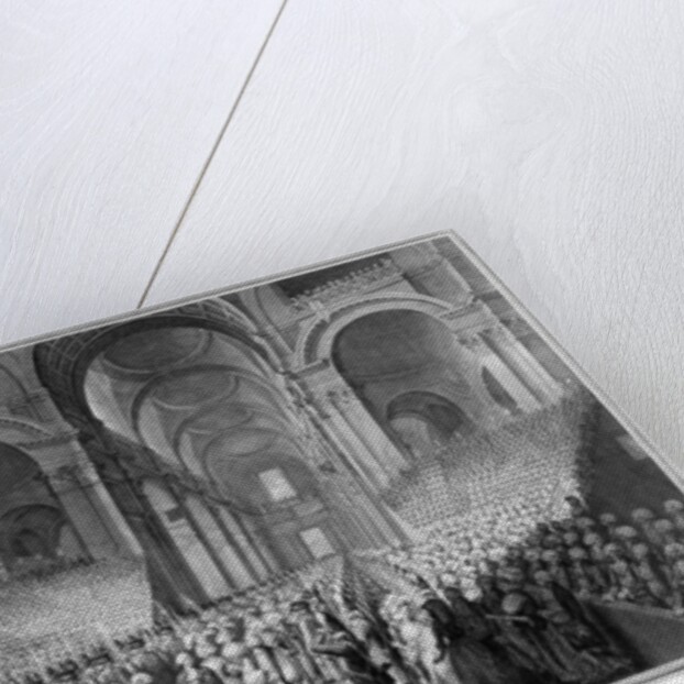 Thanksgiving service in St.Paul's Cathedral, celebrating the recovery of King George III, 23rd April 1789 by English School