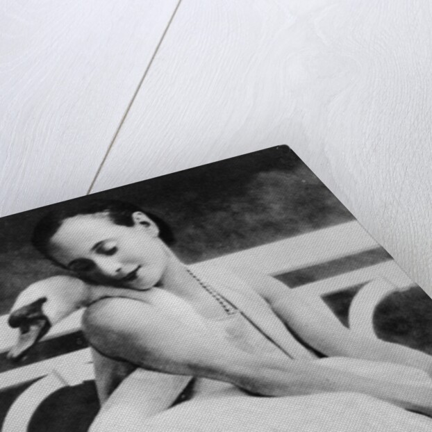 Anna Pavlova with her pet swan Jack, c.1905 by English Photographer