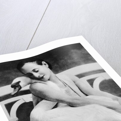 Anna Pavlova with her pet swan Jack, c.1905 by English Photographer