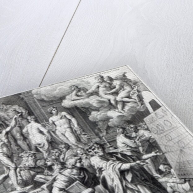 Allegory of a design studio, engraved by Nicolas Dorigny by Carlo (after) Maratti