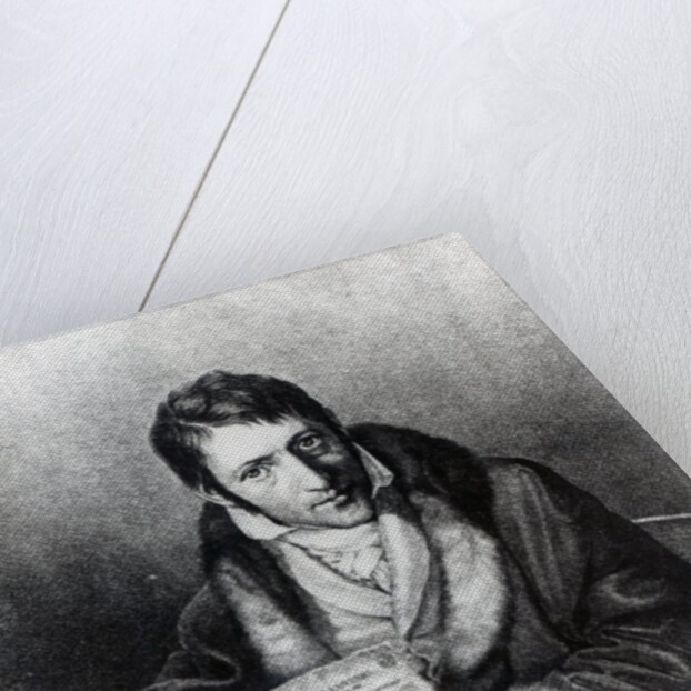 Charles-Joseph Panckoucke holding a copy of 'Le Moniteur Universel' by French School