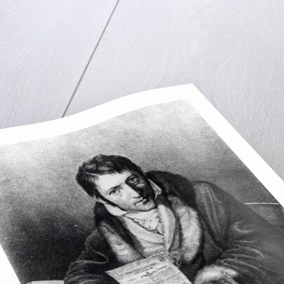 Charles-Joseph Panckoucke holding a copy of 'Le Moniteur Universel' by French School