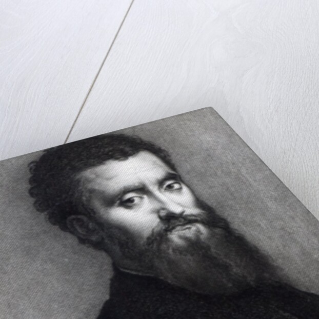 Self Portrait, engraved by Jean-Louis Potrelle by Giulio (after) Romano