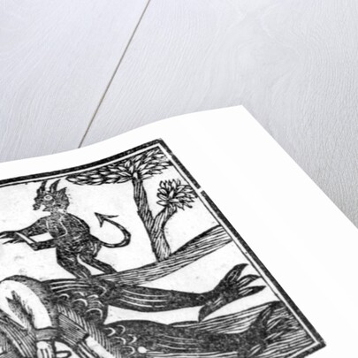 The Gelding of the Devil, an illustration from 'A Book of Roxburghe Ballads' by English School