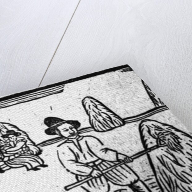 A Harvesting Scene, an illustration from 'A Book of Roxburghe Ballads' by English School