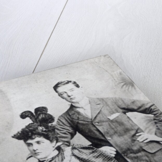 Winston Churchill with his mother, Lady Randolph Churchill by English Photographer