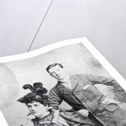 Winston Churchill with his mother, Lady Randolph Churchill by English Photographer