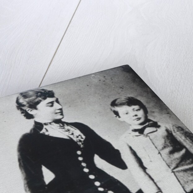 Winston Churchill with his mother, Lady Randolph Churchill by English Photographer