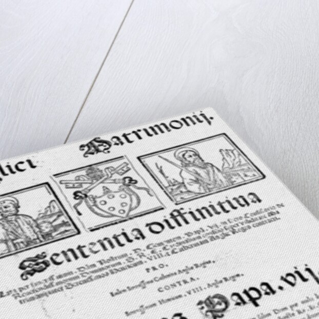 Document declaring the Pope's judgment on the validity of the marriage of Henry VIII and Catherine of Aragon, 1534 by Italian School