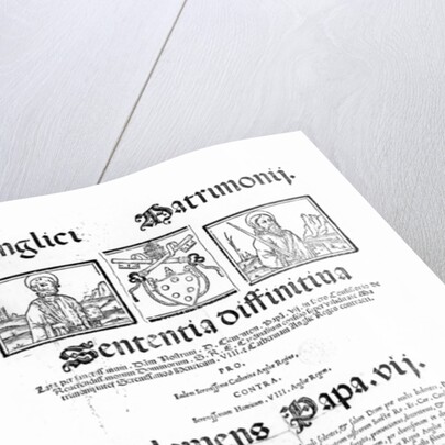 Document declaring the Pope's judgment on the validity of the marriage of Henry VIII and Catherine of Aragon, 1534 by Italian School