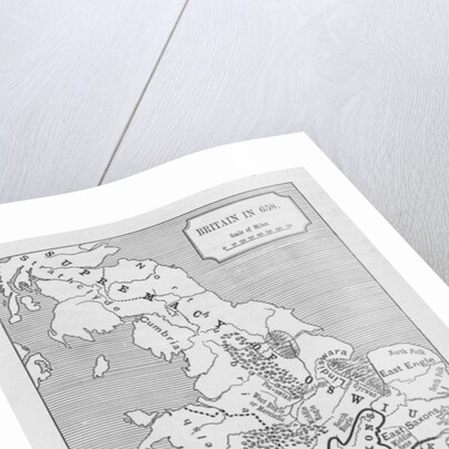 Map of Britain in 658, produced by Stanford's Geographical Establishment by School English