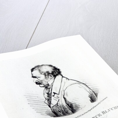 Field Marshal Prince Blucher of Wahlstadt, engraved by J. Vendramini, 1814 by Peter Eduard (after) Stroehling