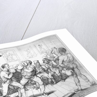 Sparring, 1817 by Isaac Robert Cruikshank