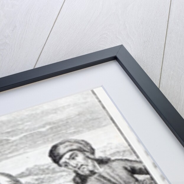 Gulliver is discovered by a farmer in Brobdingnag by English School