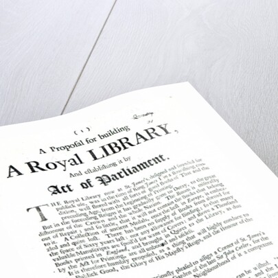 A Proposal for building a Royal Library, 1697 by English School