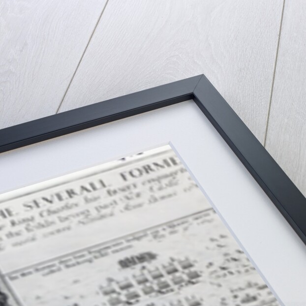 Portrait of King Charles I with diagrams showing the formation of his troops during the Bishops' War, c.1639 by Wenceslaus Hollar