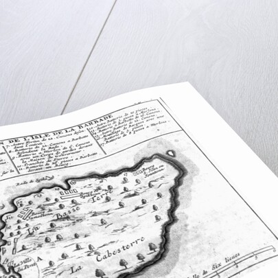 Map of Barbados by French School