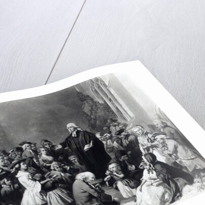 John Wesley preaching by English School