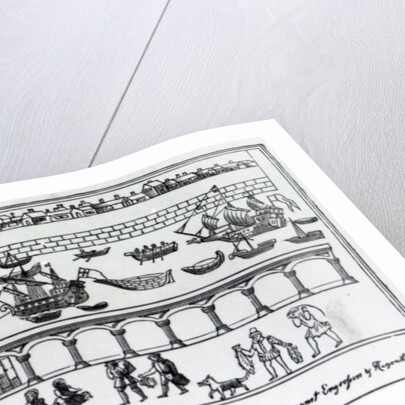 Billingsgate Market, London, after an original drawing from c.1598 by English School