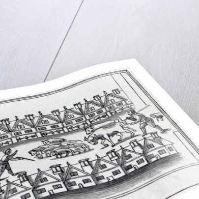 Escheape Market, after an original drawing from c.1598 by English School