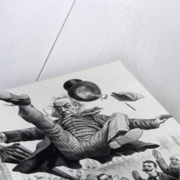 Gladstone being kicked out of parliament, c.1894 by Tom Merry