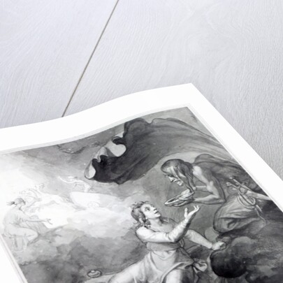 Thomas Chatterton receives a bowl of poison from Despair by John Flaxman