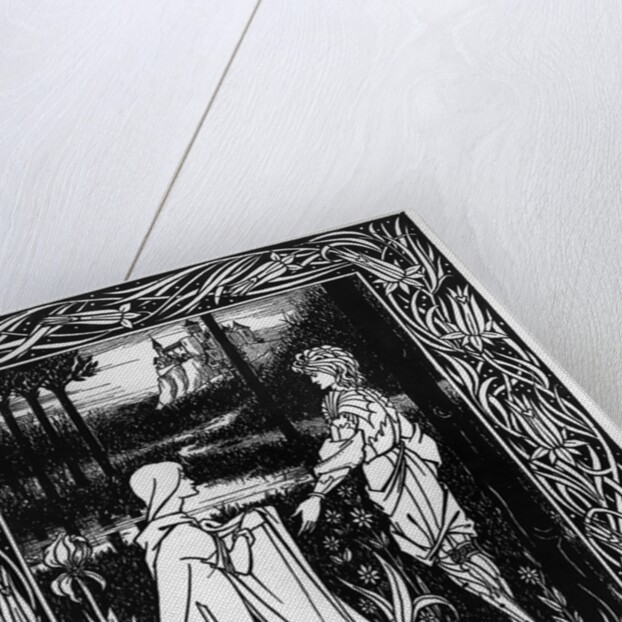 Arthur and the strange mantle, 1893-94 by Aubrey Beardsley