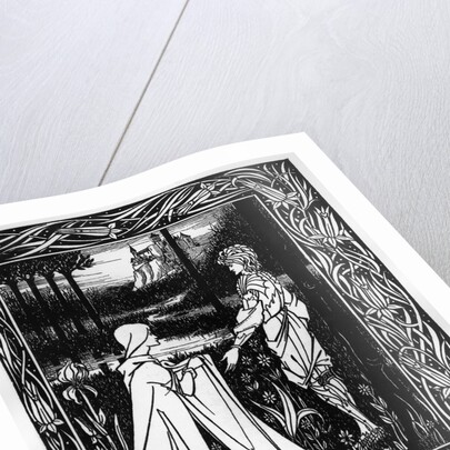 Arthur and the strange mantle, 1893-94 by Aubrey Beardsley