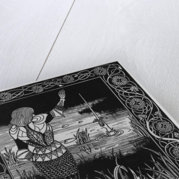How Sir Bedivere Cast the Sword Excalibur into the Water, 1893-94 by Aubrey Beardsley