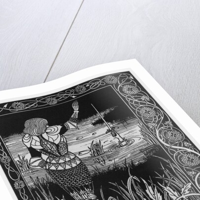 How Sir Bedivere Cast the Sword Excalibur into the Water, 1893-94 by Aubrey Beardsley