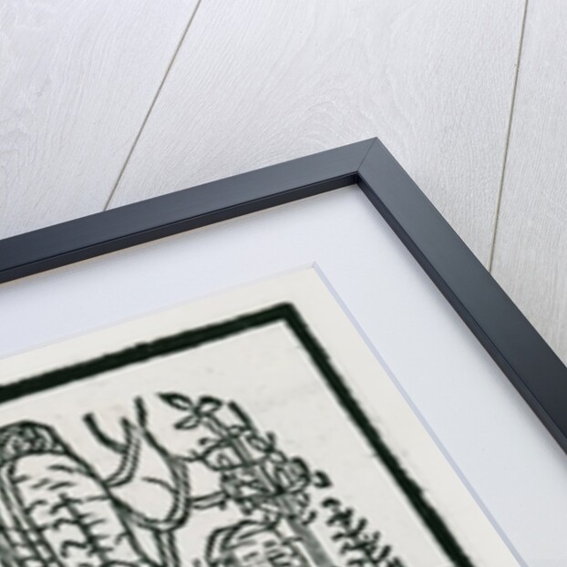 St. Brendan on the fish island by German School