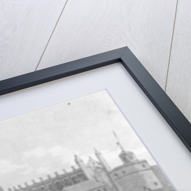 City of London State Barge moving up the River Thames, in front of Windsor Castle, on it's way to Oxford by (after) English School