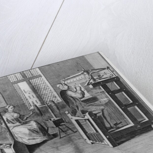 The Art of Stocking-Frame-Work-Knitting, engraved for the 'Universal Magazine' 1750 by English School