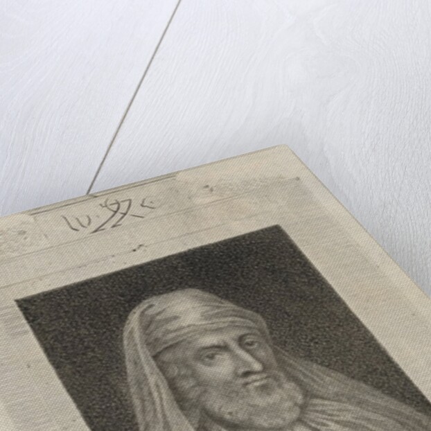 Portrait of William Caxton and his Printer's mark by English School