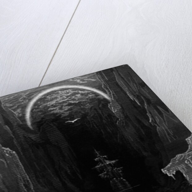 The appearance of the albatross to lead the marooned ship out of the frozen seas of Antartica by Gustave Dore