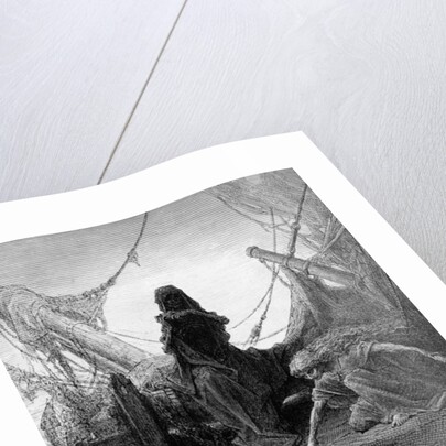 The 'Night-mare Life-in-Death' plays dice with Death for the souls of the crew by Gustave Dore