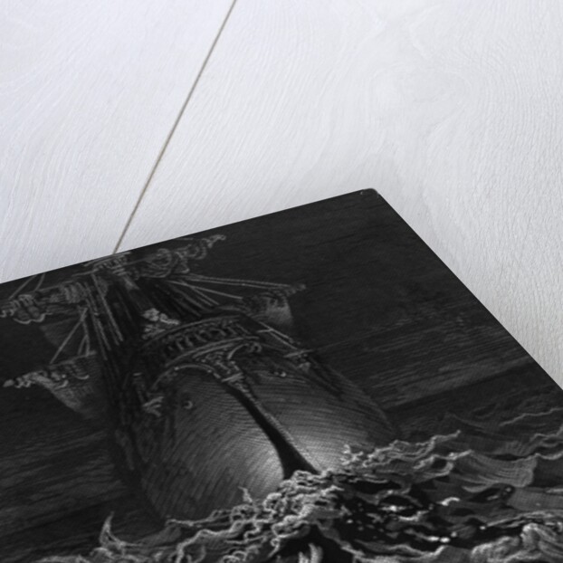 The Mariner gazes on the ocean and laments his survival while all his fellow sailors have died by Gustave Dore