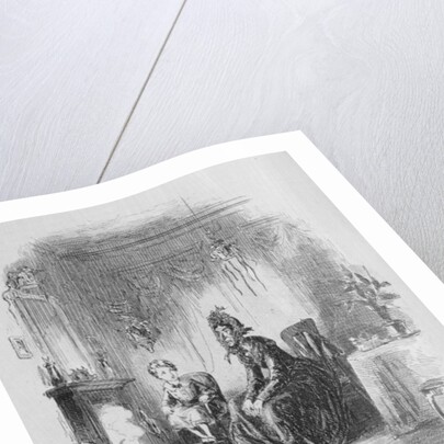 Paul and Mrs. Pipchin by Hablot Knight Browne