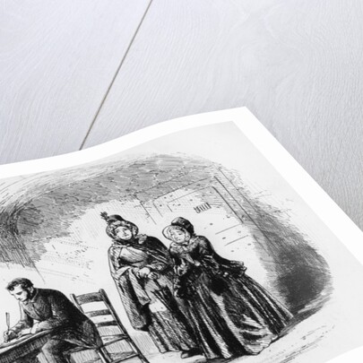 Mrs. Bagnet returns from her expedition by Hablot Knight Browne