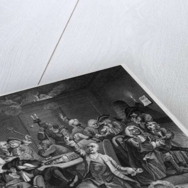 Scene VI: The Rake at the Gaming House, 1735 by William Hogarth