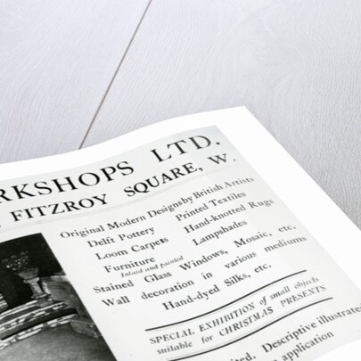 Adverisement for the Omega Workshops Ltd by English School