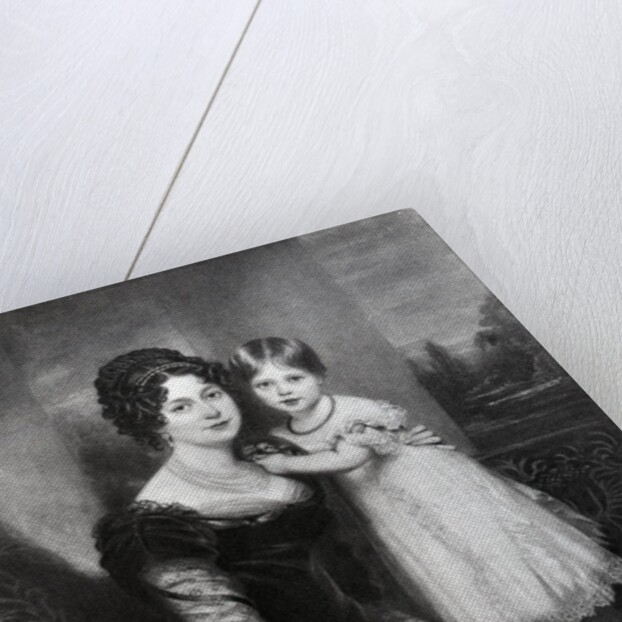 Queen Victoria as an infant with her mother the Duchess of Kent, c.1822 by English School