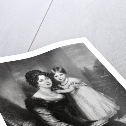 Queen Victoria as an infant with her mother the Duchess of Kent, c.1822 by English School