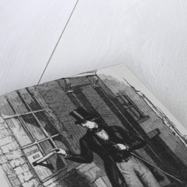 Dickens placing his first literary contribution in the editor's box by English School